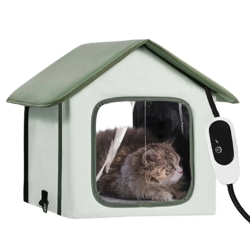 Outdoor Furniture Types - Green S-Type Elevated Heated Cat House