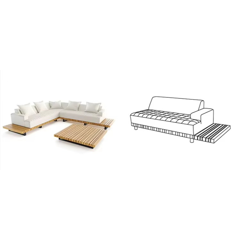 Waterproof Teak Wood Garden So - огляд і ціна Outdoor Furniture Teak Wood