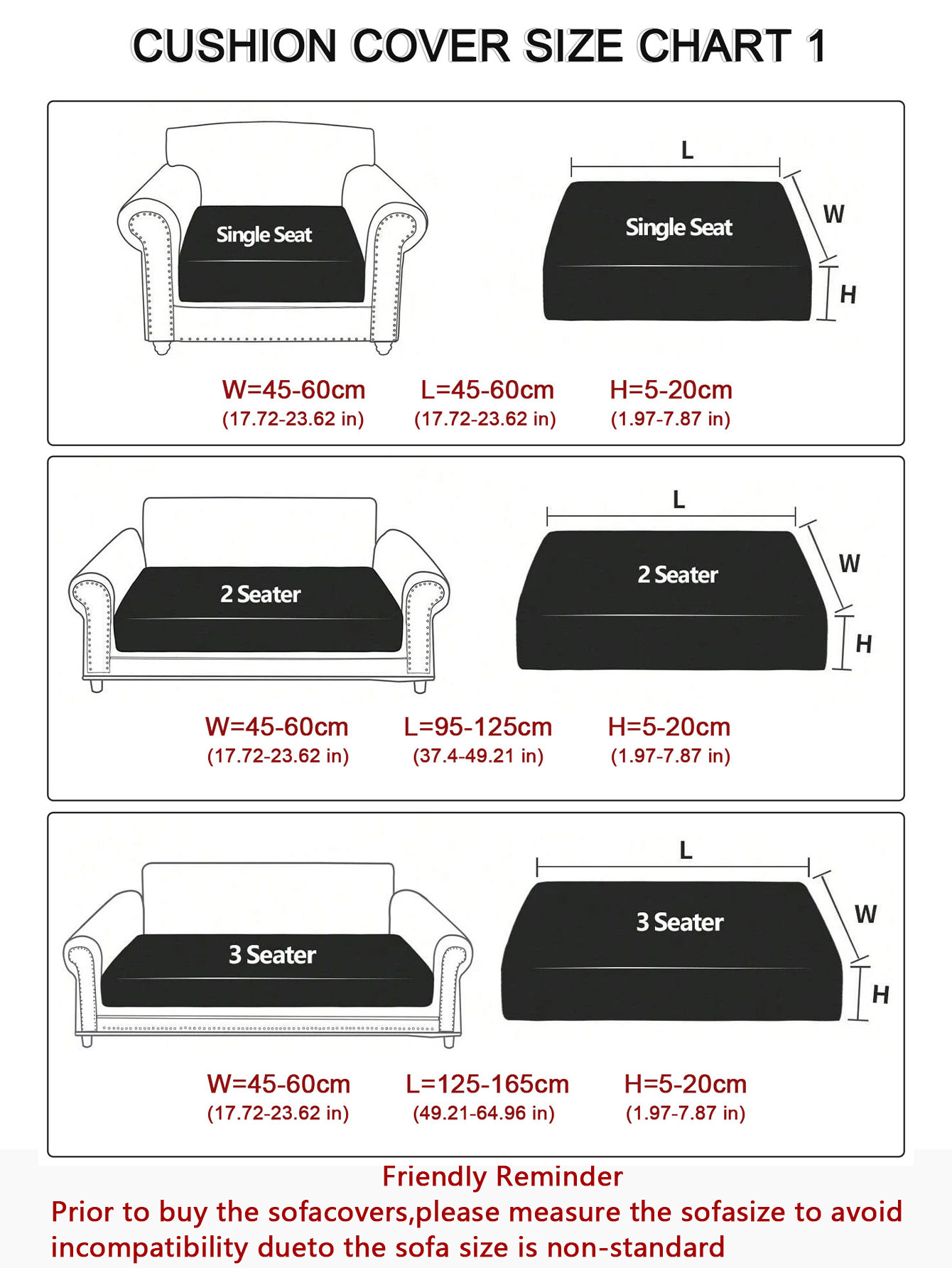 1pc Waterproof Sofa Cushion Co - огляд і ціна Outdoor Furniture No Cushions