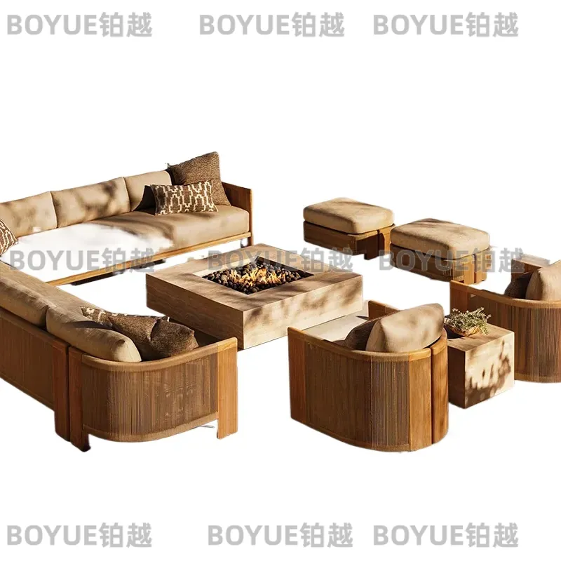 Outdoor Rattan Sofa Set Teak R - огляд і ціна Outdoor Furniture Teak Wood