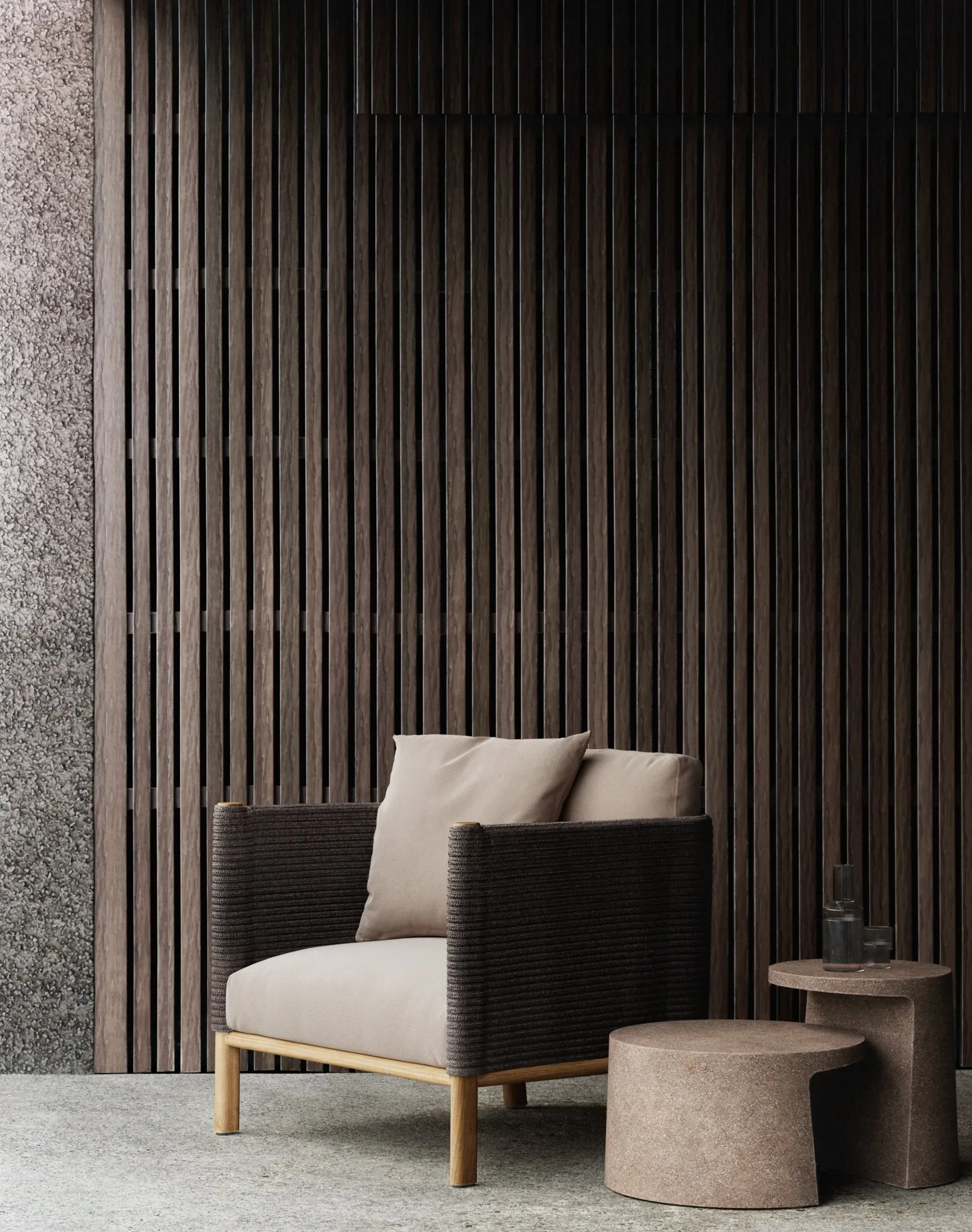 Teak Wood Frame Rope Weaving Q - огляд і ціна Outdoor Furniture Teak Wood