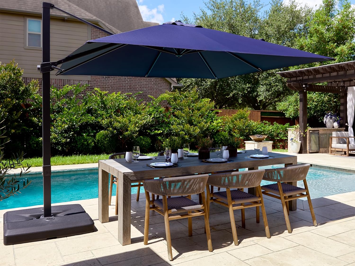 10x10ft Patio Offset Cantileve - огляд і ціна Outdoor Furniture With Umbrella