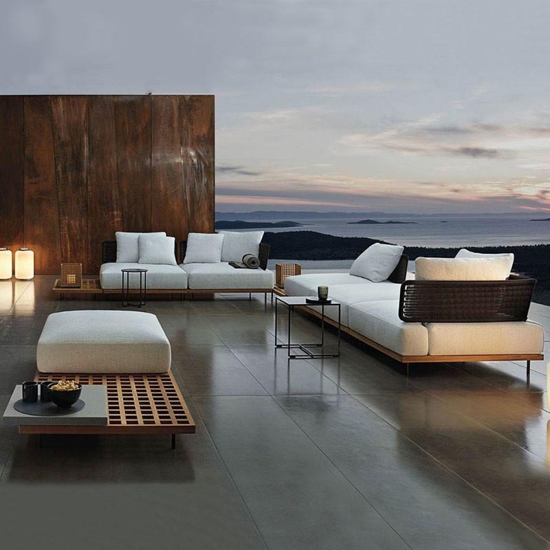 qw-Outdoor Sofa Patio Villa Te - огляд і ціна Outdoor Furniture Teak Wood