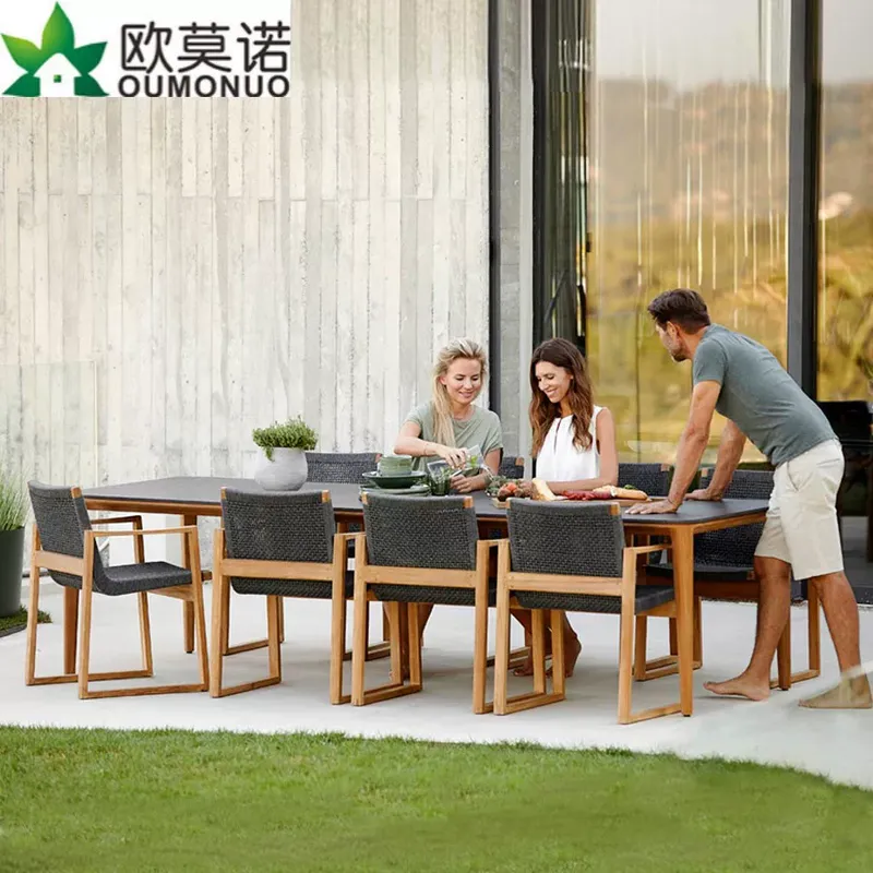 Outdoor Rattan Teak Dining Set - огляд і ціна Outdoor Furniture Teak Wood